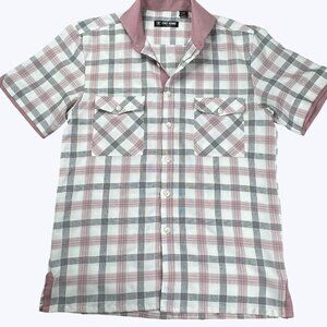 Stacy Adams Men's Short Sleeve Shirt Size Medium‎ Button Front Vintage Look